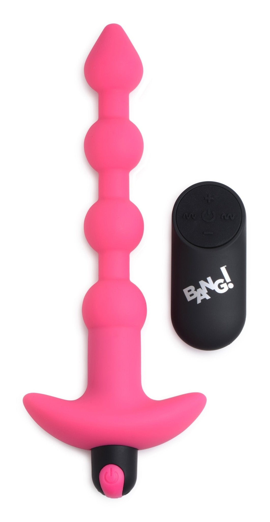 Bang - Vibrating Silicone Anal Beads and Remote Control - Pink - Time4Task2Toys