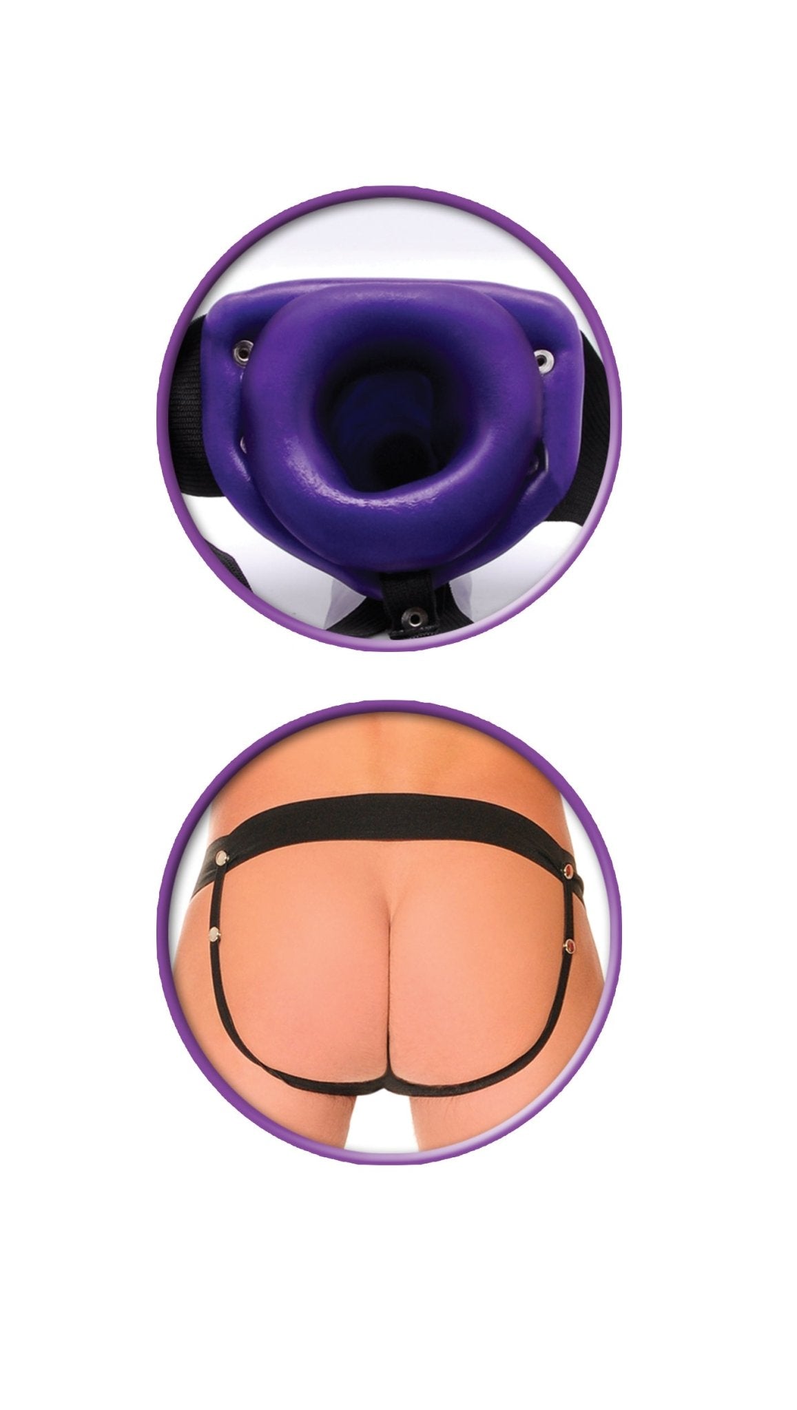 Fetish Fantasy Series for Him or Her Hollow Strap - on - Purple - Time4Task2Toys