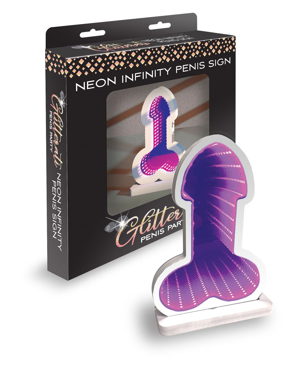 Infinity Penis Light Glitterati Penis Party - Purple - Time4Task2Toys