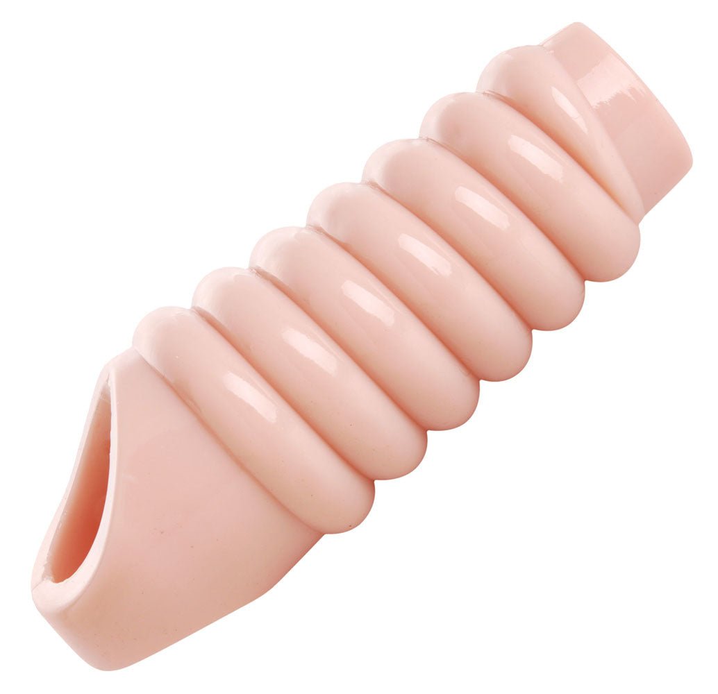 Really Ample Ribbed Penis Enhancer Sheath - Time4Task2Toys