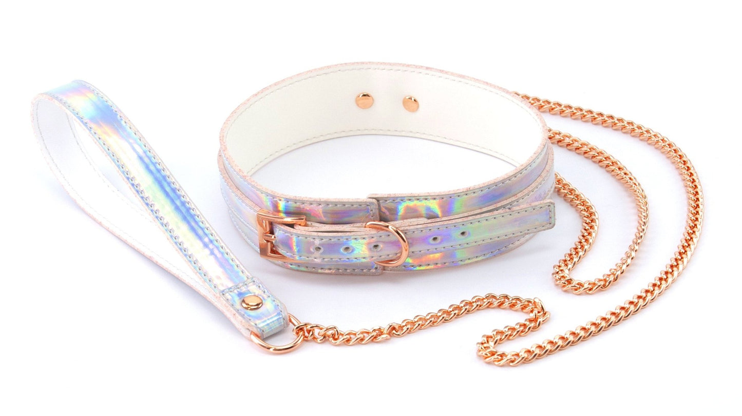 Cosmo Bondage - Collar and Leash - Rainbow - Time4Task2Toys