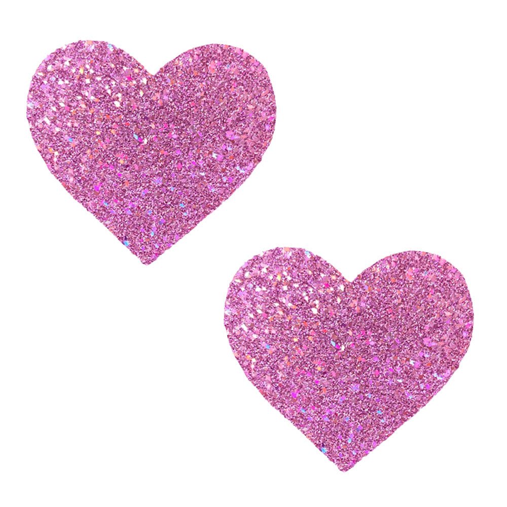Pegasus Kisses Iridescent Pink Glitter I Heart U Nipztix Pasties - Time4Task2Toys