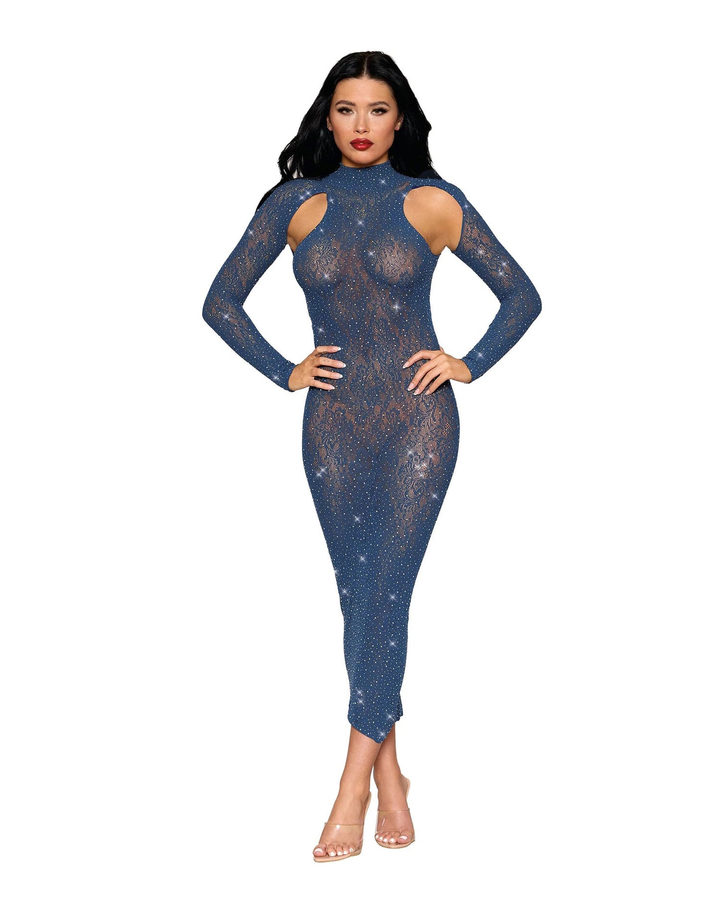 Bodystocking Gown Dmnd - One Size - Navy - Time4Task2Toys