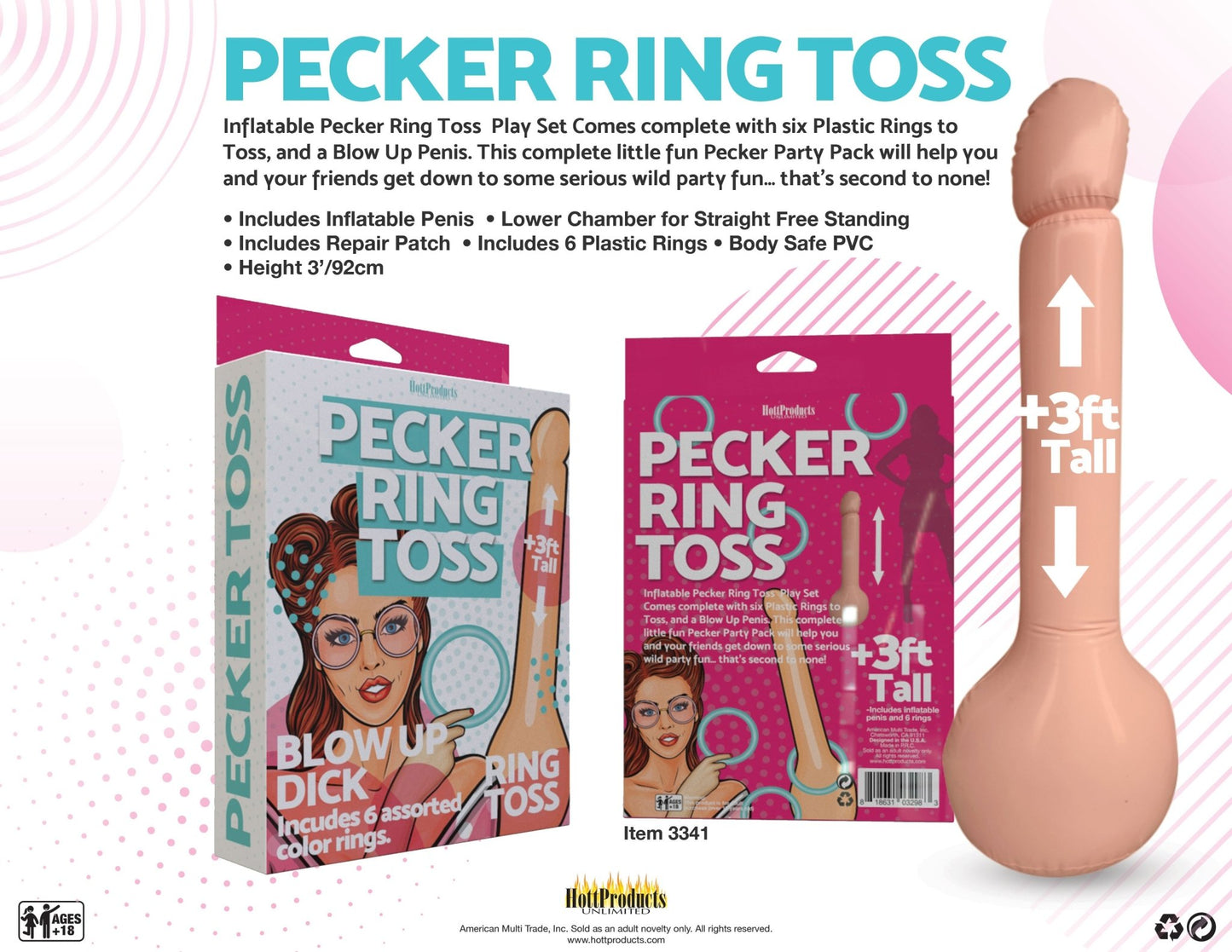 Inflatable Pecker Ring Toss - Time4Task2Toys