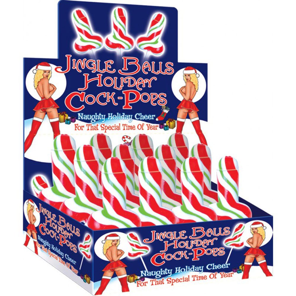 Jingle Balls Holiday Cock Pop - 12 Piece Display - Time4Task2Toys