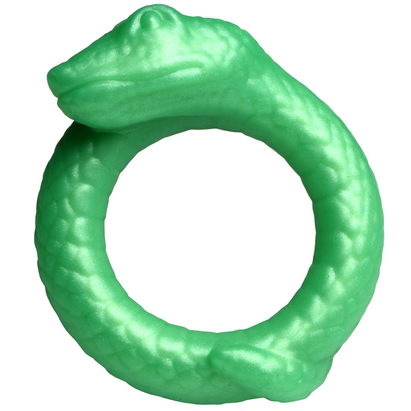 Serpentine Silicone Cock Ring - Green - Time4Task2Toys