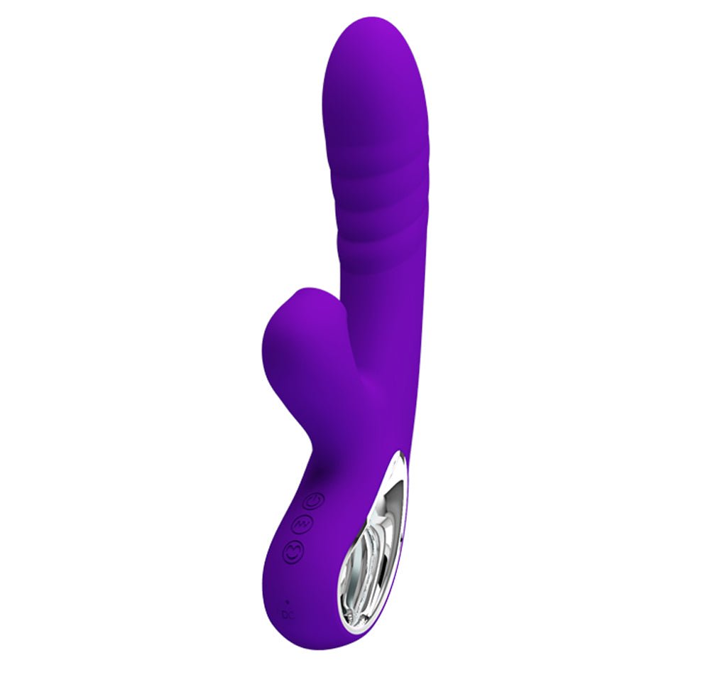 Pretty Love Jersey Sucking and Vibrating Rabbit - Purple - Time4Task2Toys