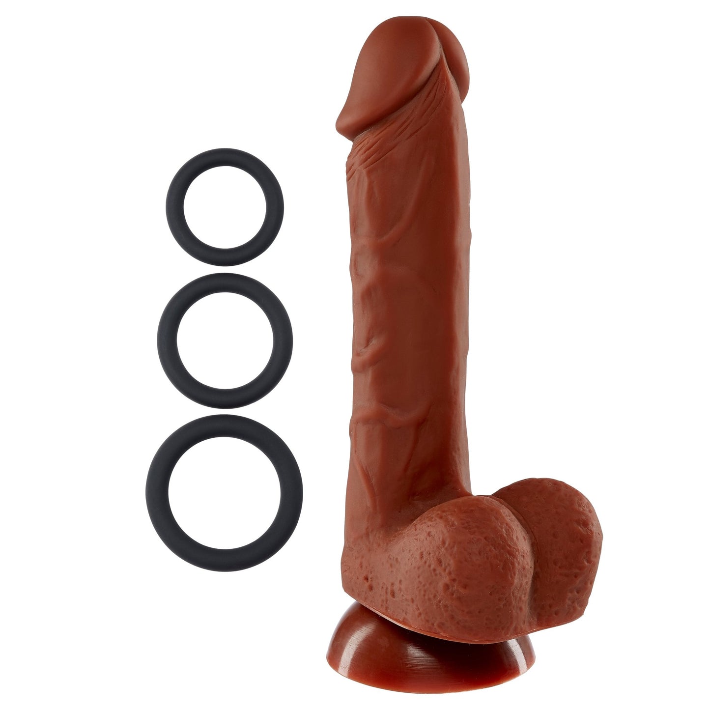 7 Inch Silicone Pro Odorless Dong - Brown - Time4Task2Toys