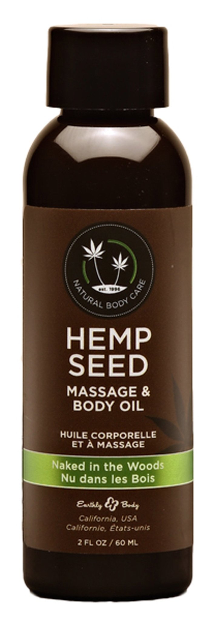 Hemp Seed Massage and Body Oil - Naked in the Woods - 2 Fl. Oz/ 60ml - Time4Task2Toys