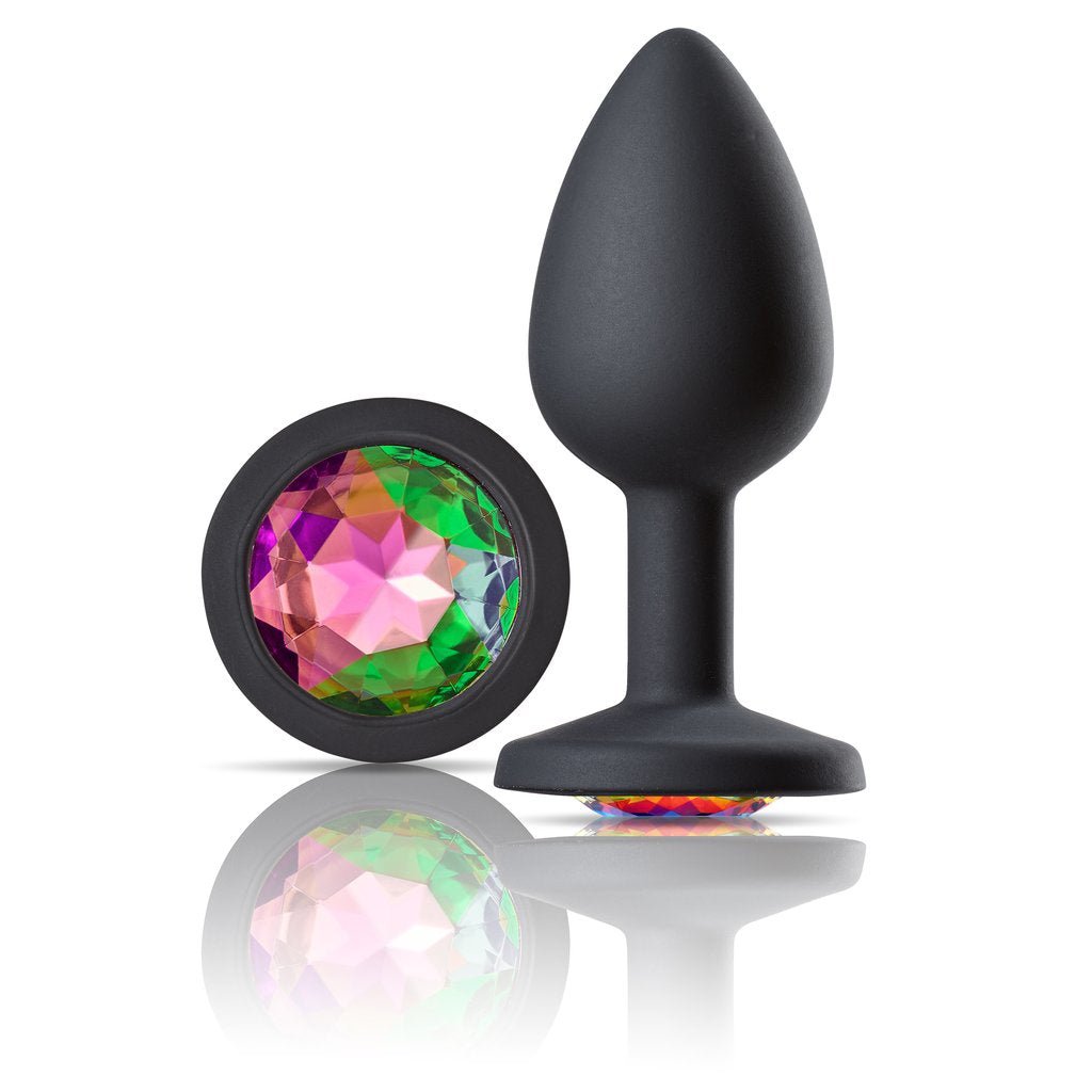 Cloud 9 Novelties Gems Jeweled Silicone Anal Plug - Small - Time4Task2Toys