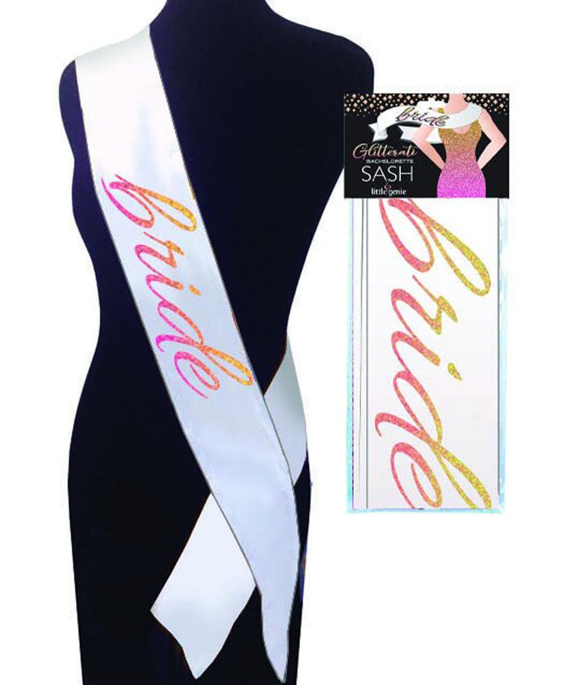 Glitterati Bride Sash - White - Time4Task2Toys