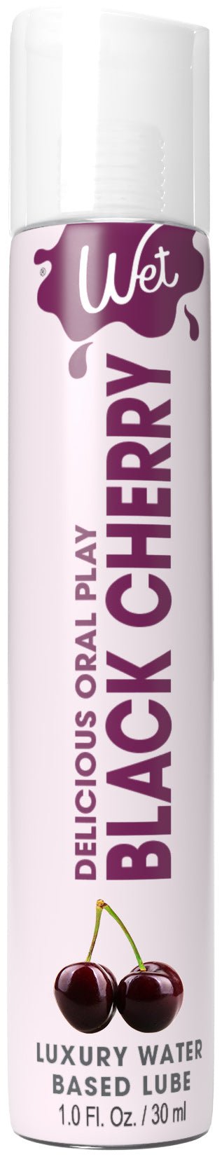 Wet Delicious Oral Play - Black Cherry - Waterbase Flavored Lubricant 1 Oz - Time4Task2Toys