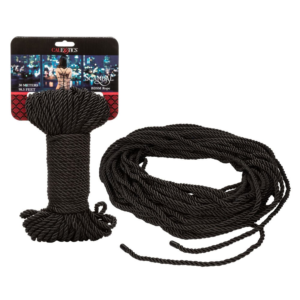 Scandal BDSM Rope 98.5 Ft/ 30m - Black - Time4Task2Toys