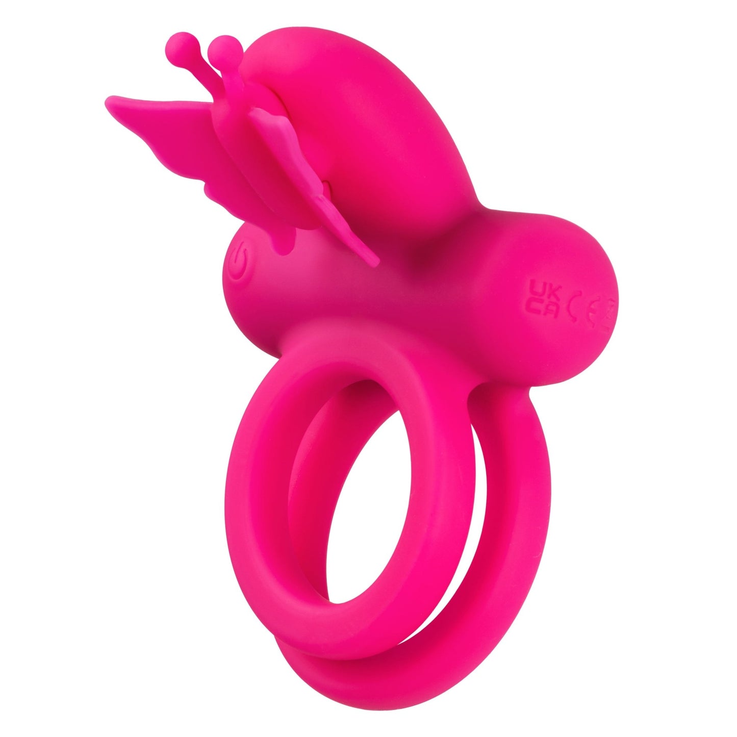 Silicone Rechargeable Dual Butterfly Ring - Pink - Time4Task2Toys