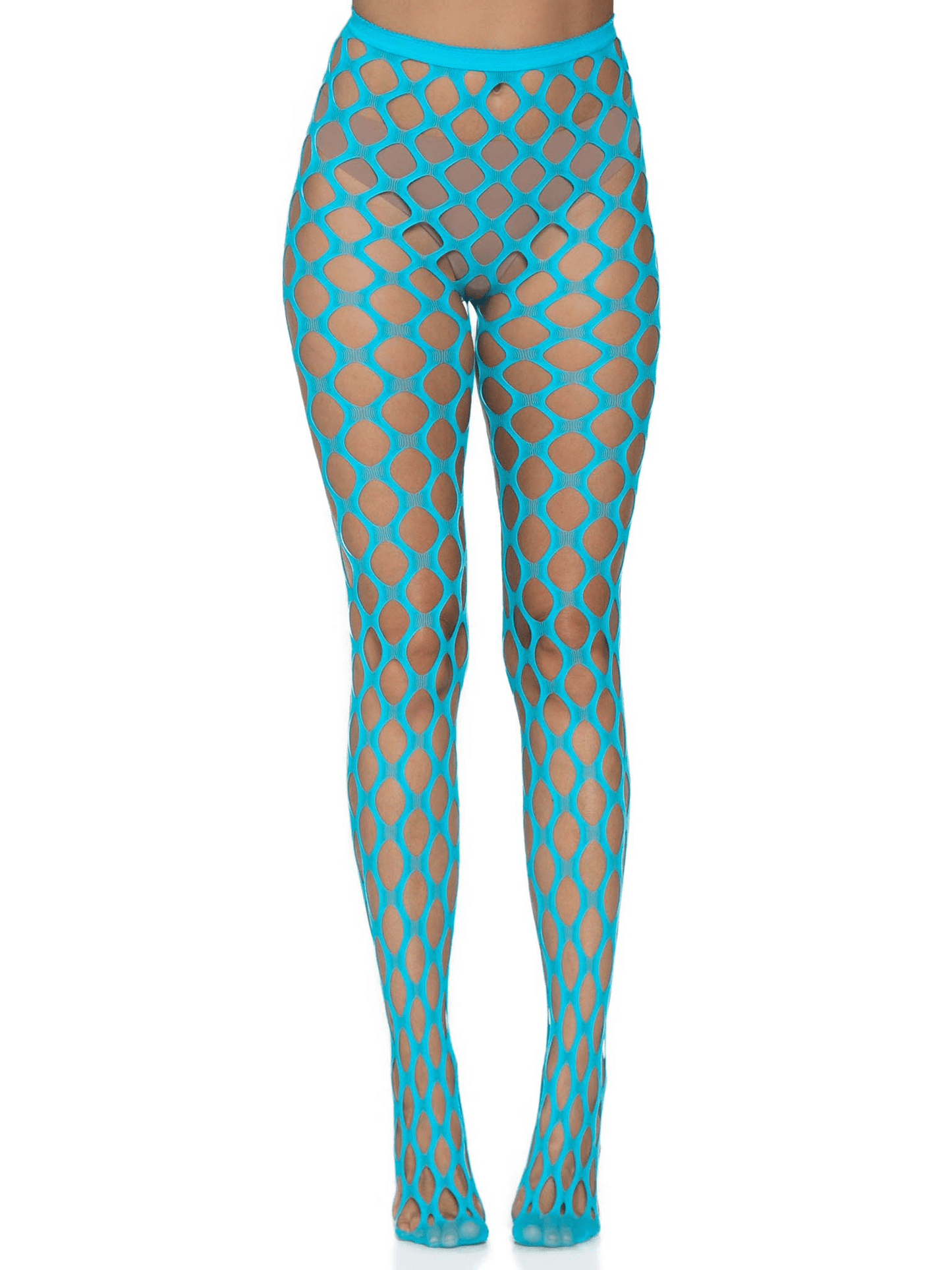 Jumbo Pothole Net Tights - Neon Blue - One Size - Time4Task2Toys