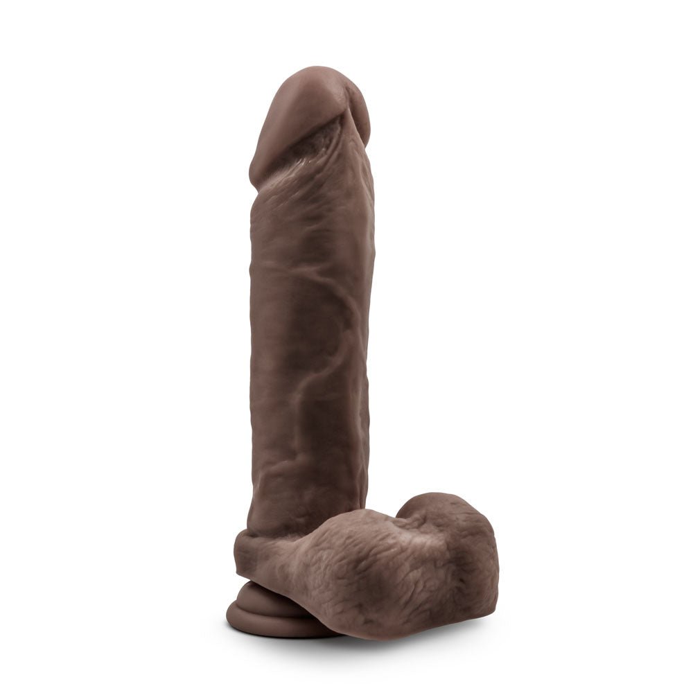 Au Natural - 9 Inch Dildo With Suction Cup - Chocolate - Time4Task2Toys