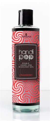 Handi Pop Handjob Massage Gel - Strawberry - 4.2 Oz. - Time4Task2Toys