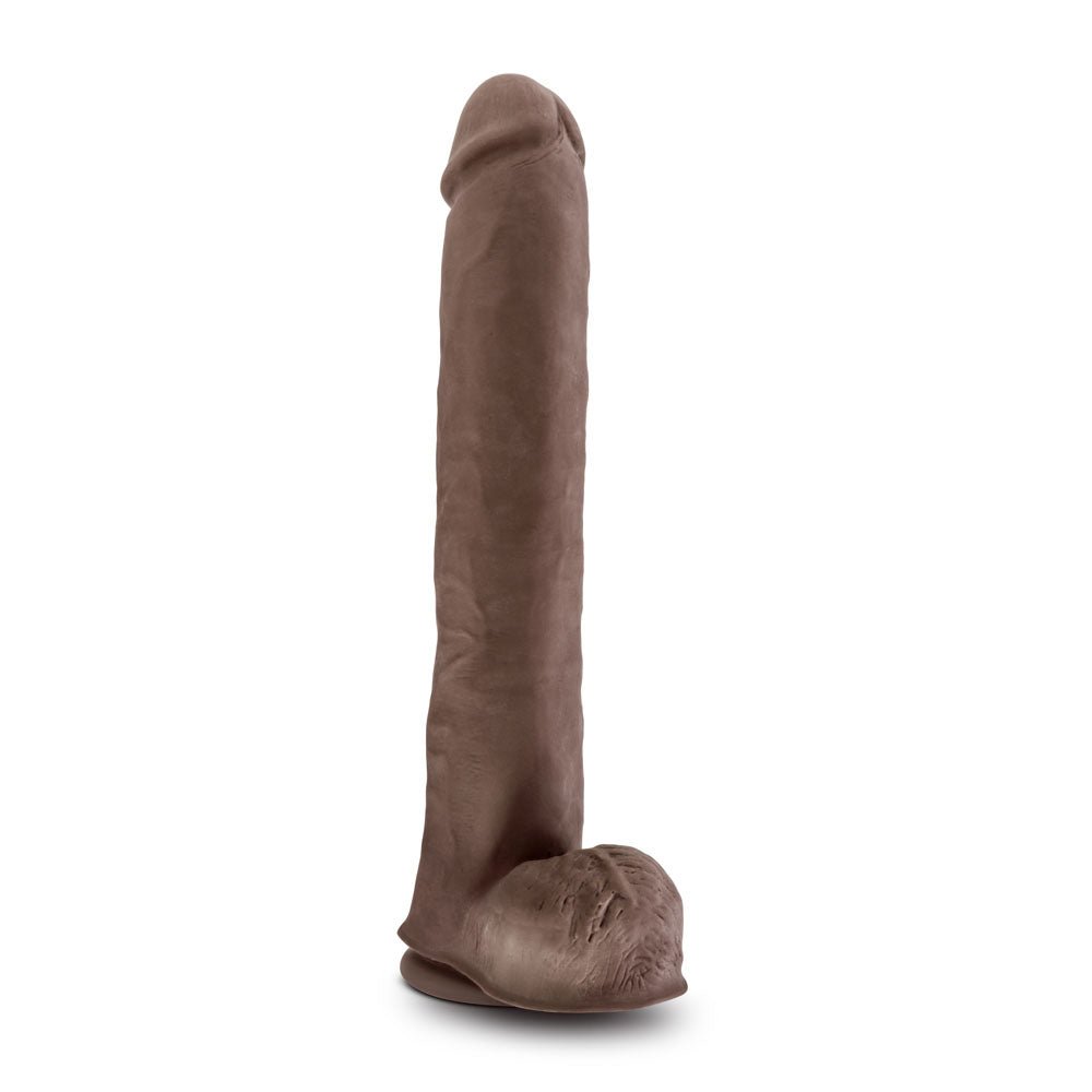 Au Naturel - Daddy - 14 Inch Sensa Feel Dual Density Dildo - Chocolate - Time4Task2Toys
