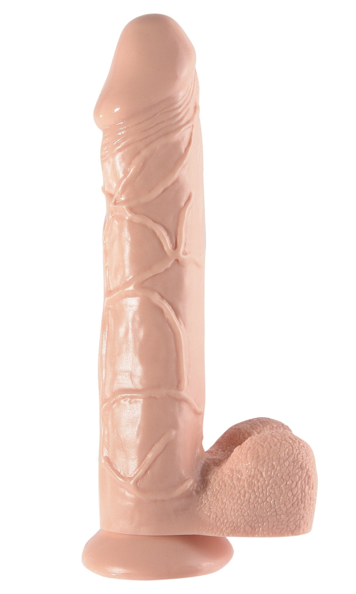 Basix Rubber Works 12 Inch Mega Dildo - Flesh - Time4Task2Toys