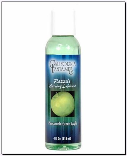 Razzels Warming Lubricant - Pleasurable Green Apple - 4 Oz. Bottle - Time4Task2Toys