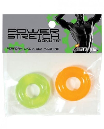 Power Stretch Donuts - 2 Pack - Orange and Green - Time4Task2Toys