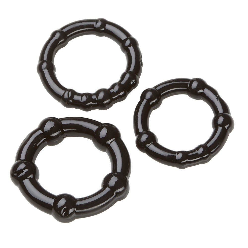 Cockring Combo Beaded - Black - Time4Task2Toys