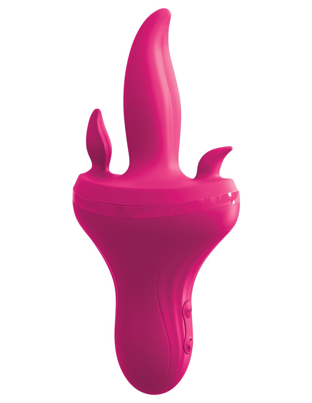 Threesome Holey Trinity Triple Tongue Vibrator - Pink - Time4Task2Toys