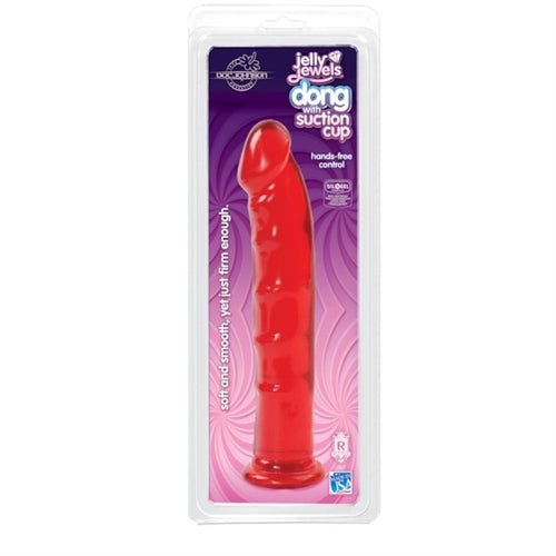 Jelly Jewels - Dong With Suction Cup - Red - Time4Task2Toys