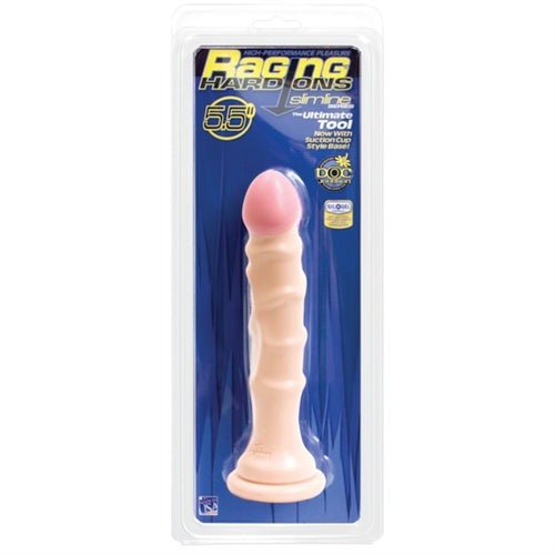Raging Hard - Ons Slimline With Suction Cup 5.5 Inch Dong - Vanilla - Time4Task2Toys