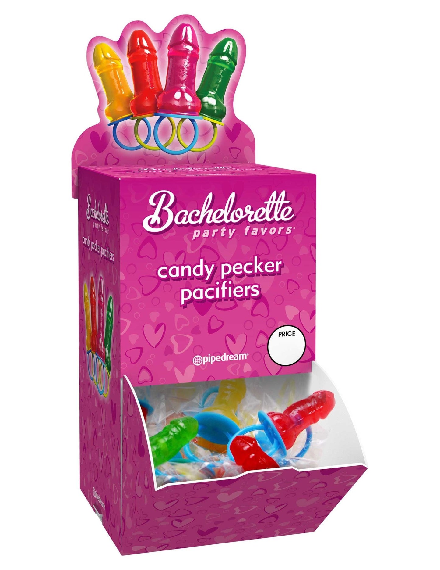 Bachelorette Party Favors Candy Pecker Pacifier 48 Pieces Display - Time4Task2Toys