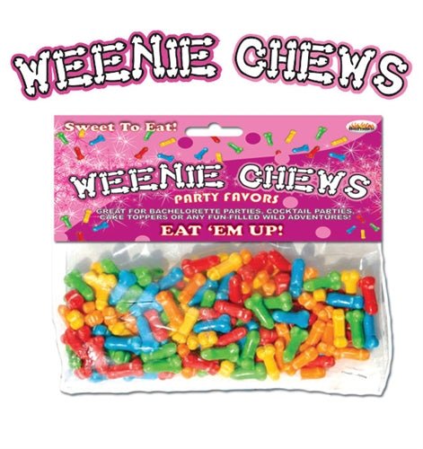 Weenie Chews Multi Flavor Assorted Penis Shaped Candy - 125 Piece Bag - Time4Task2Toys