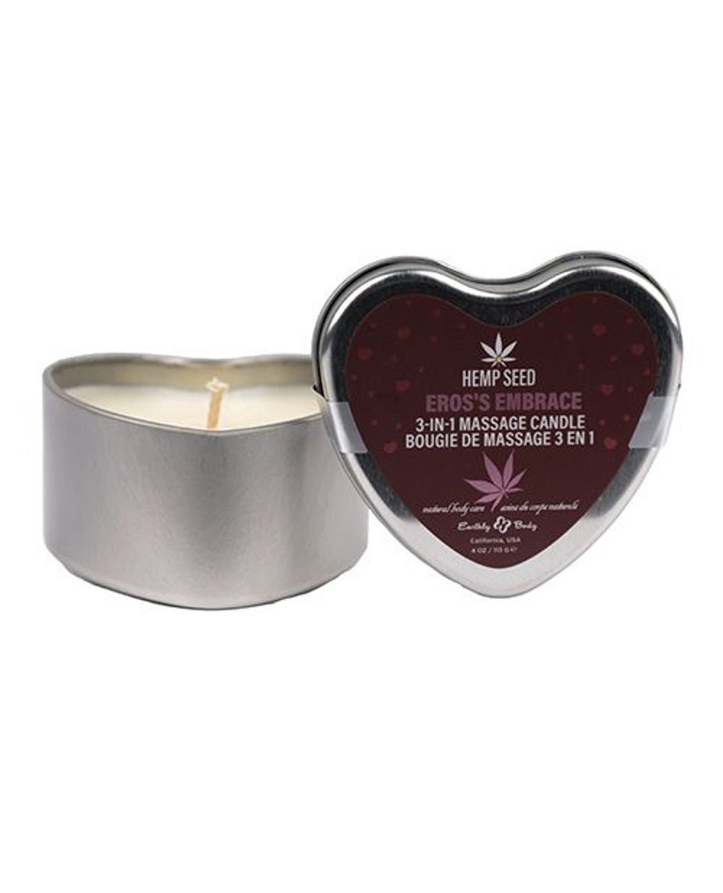 Hemp Seed 3 - in - 1 Valentines Day Candle - Ero's Embrace 4 Oz - Time4Task2Toys