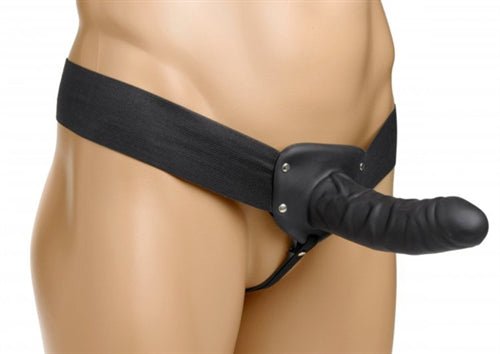 Erection Assist Hollow Strap on - Black - Time4Task2Toys