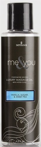 Me and You Massage Oil - Vanilla Sugar and Sweet Pea - 4.2 Oz. - Time4Task2Toys