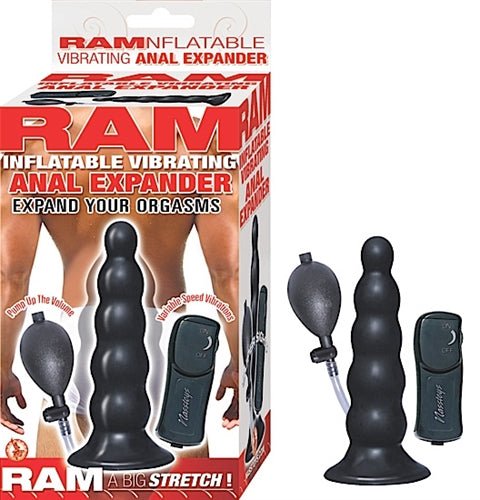 Ram Inflatable Vibrating Anal Expander - Black - Time4Task2Toys