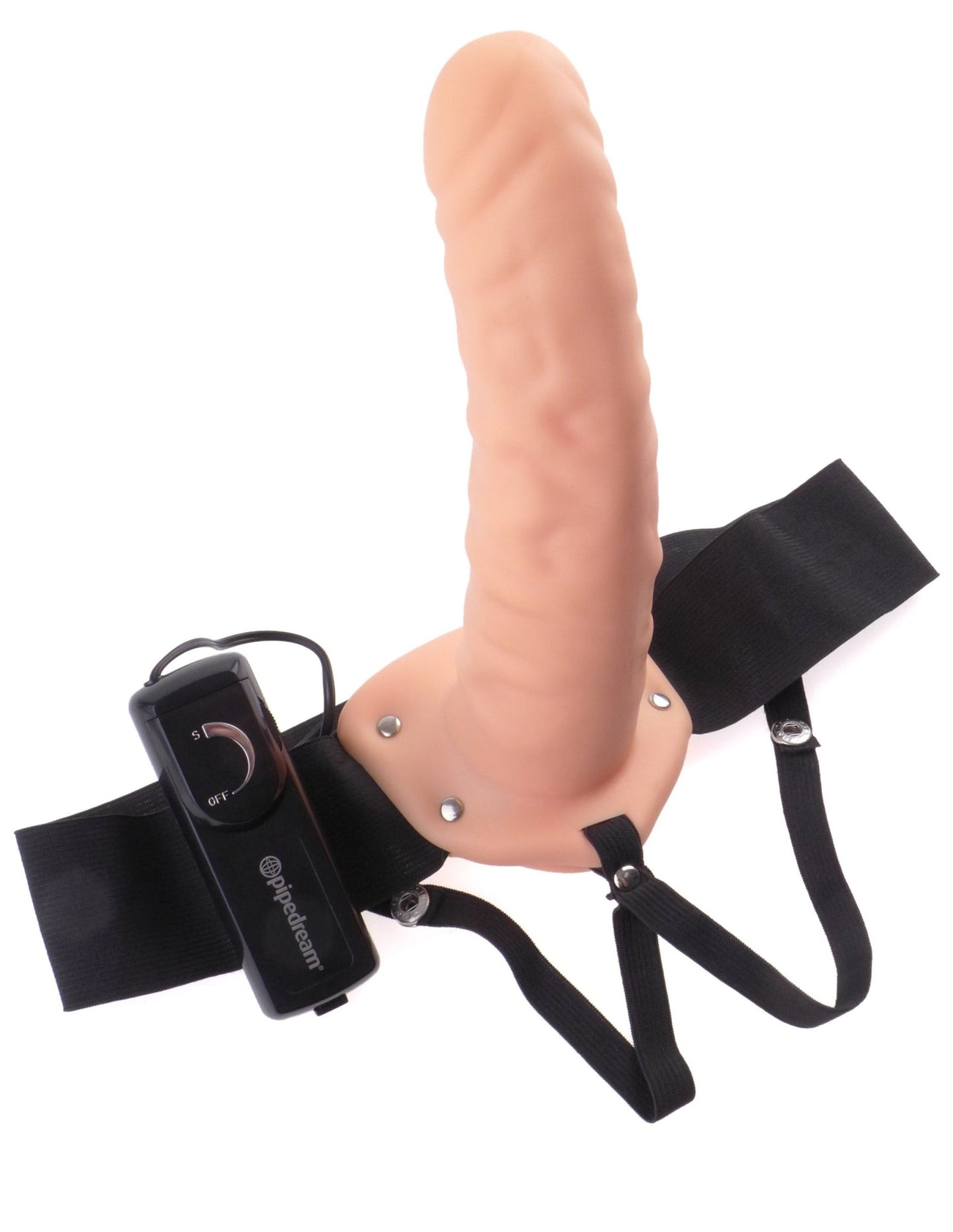 Fetish Fantasy Series 8 - Inch Vibrating Hollow Strap - on - Flesh - Time4Task2Toys