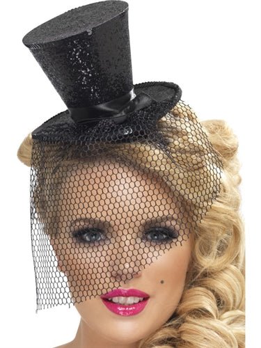 Mini Top Hat on Headband - Black - Time4Task2Toys