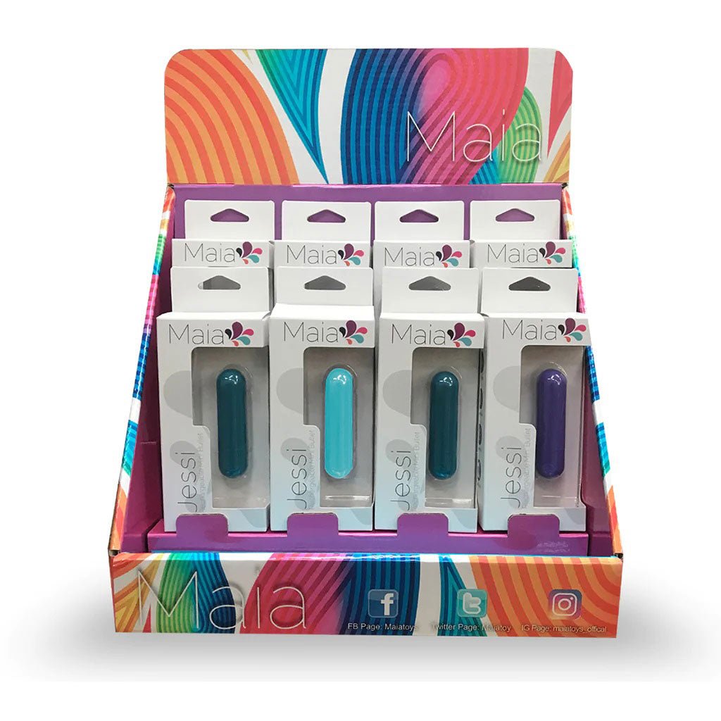 Jessi 8 Pc Display Mini Rechargeable Bullet - Time4Task2Toys