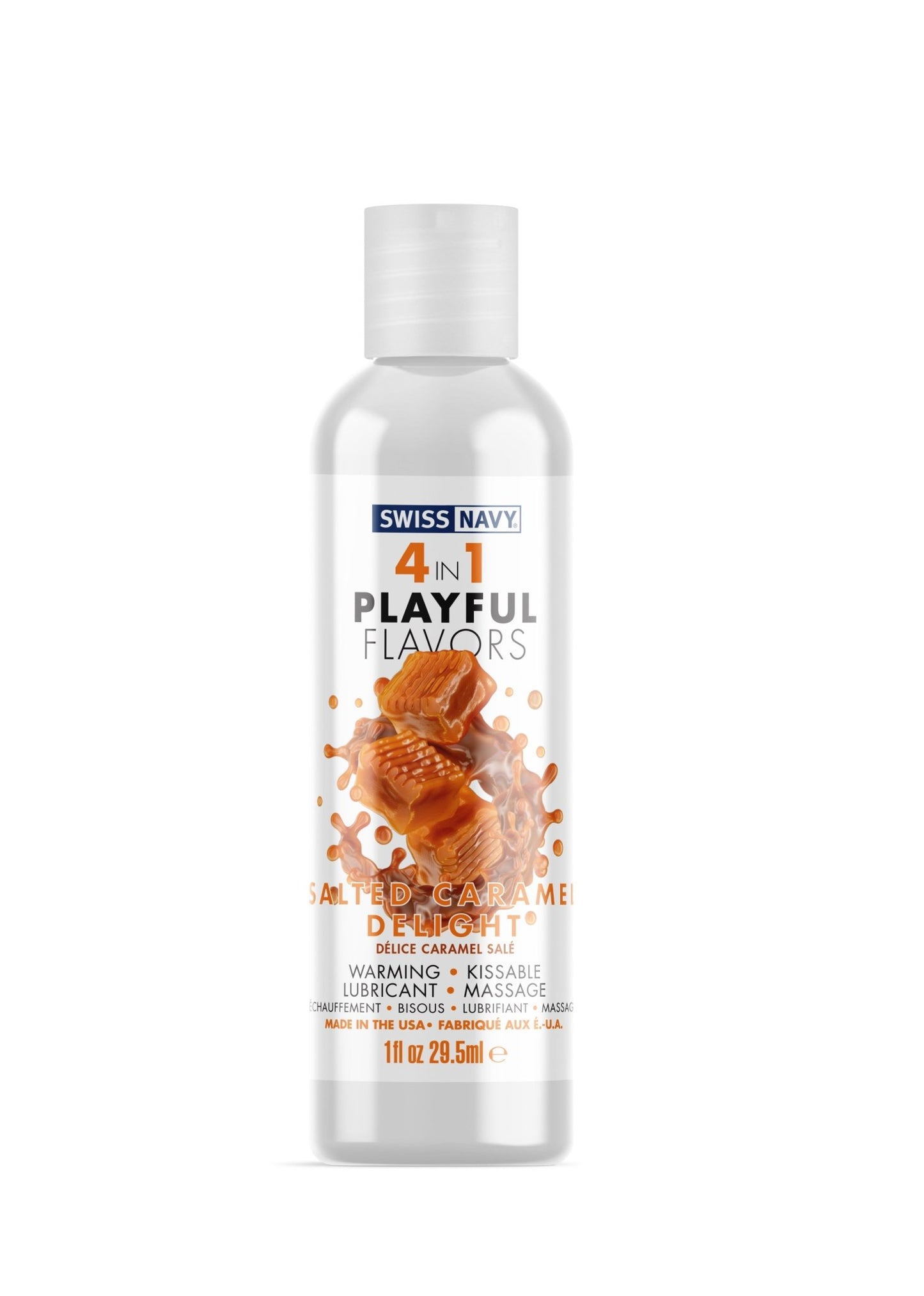 Swiss Navy 4 - in - 1 Playful Flavors - Salted Caramel Delight - 1 Fl. Oz. - Time4Task2Toys