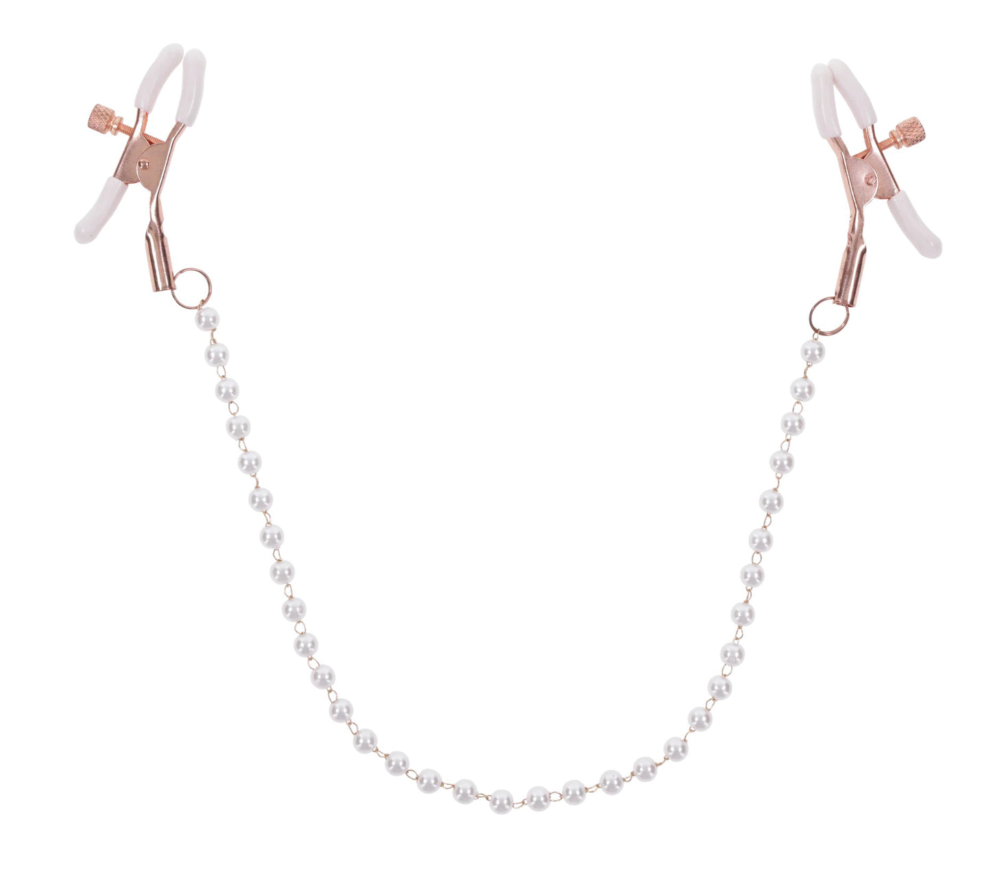 "Peaches N Creame Pearl Nipple Clamps - Pink SS09964"