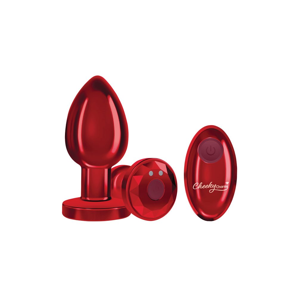 Vibrating Red Metal Remote Plug - Lg - Time4Task2Toys