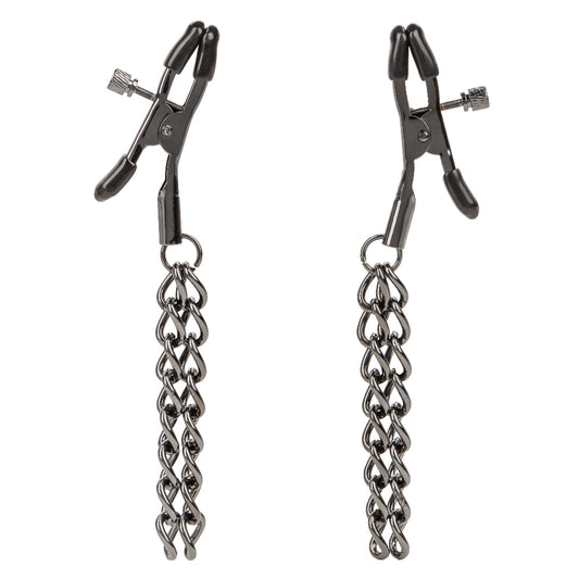 "Euphoria Collection Chain Nipple Clamps - Black SE3100072"