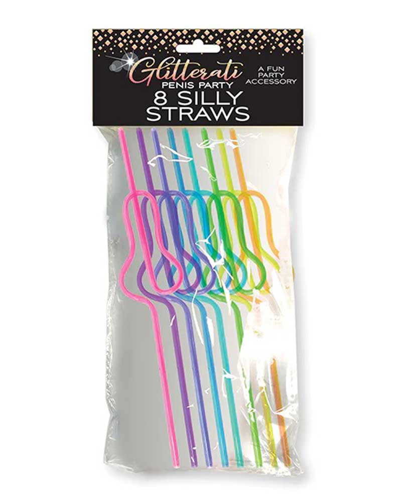 Glitterati Silly Penis Straws 8 Ct - Time4Task2Toys
