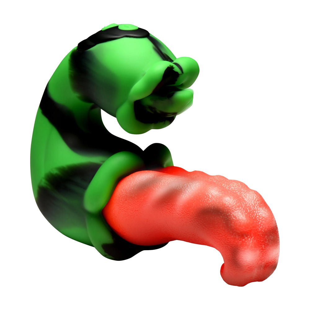 Tongue Lasher Silicone Vibrator - Green - Time4Task2Toys