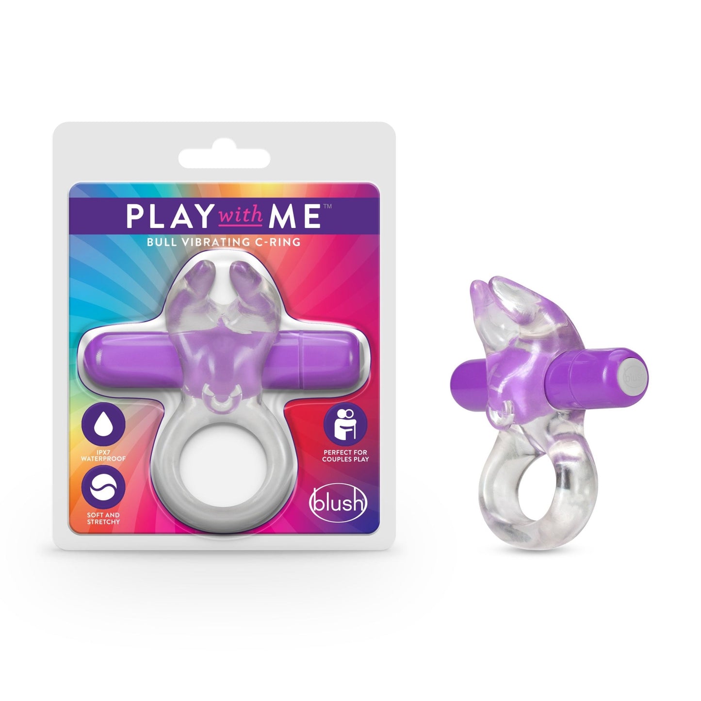 Play With Me Bull Vibrating C - Ring - Purple - Time4Task2Toys