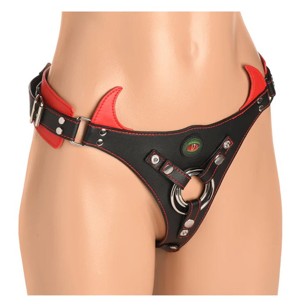 Horny Devil Strap - on Harness Red - Time4Task2Toys