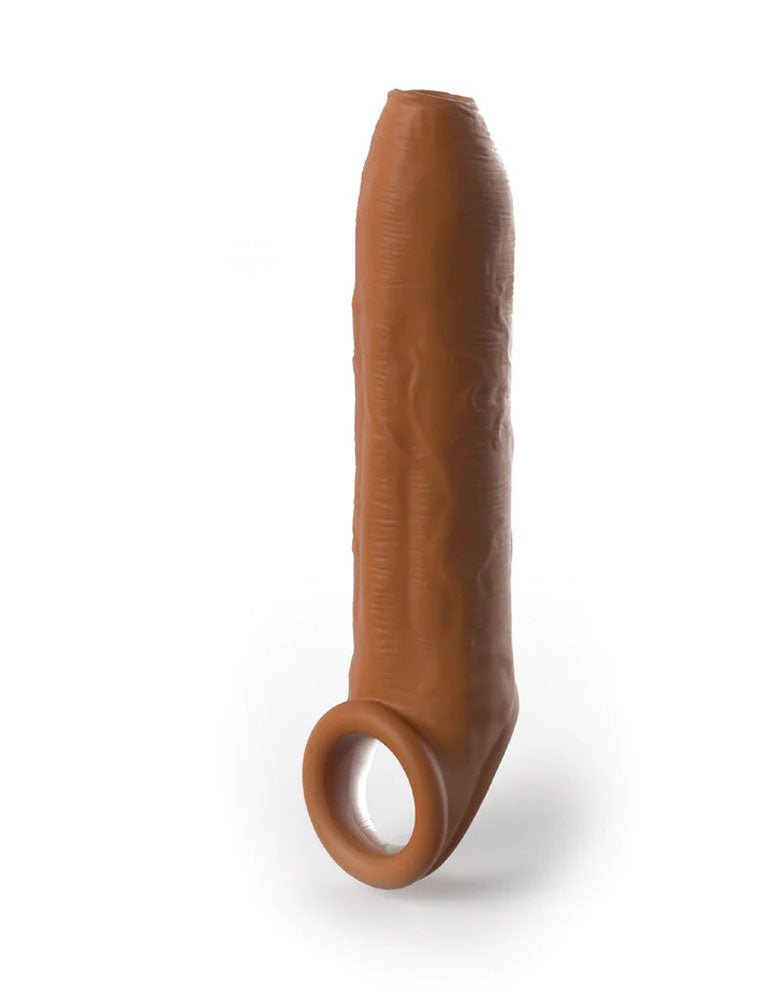 Fantasy X - Tensions Elite Uncut 7 Inch Extension Sleeve With Strap - Tan - Time4Task2Toys
