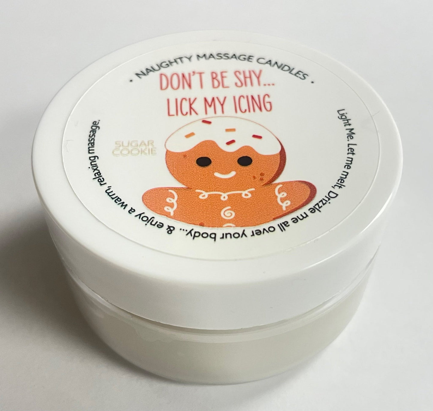 Don't Be Shy Lick My Icing Massage Candle - Sugar Cookie 1.7 Oz - Time4Task2Toys