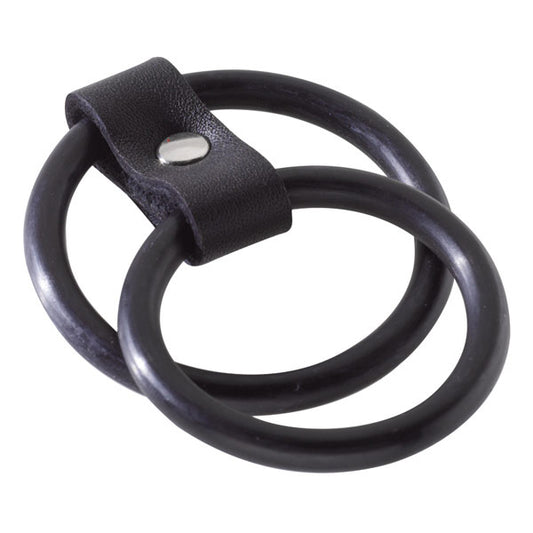 "Nitrile Dual Cock Ring - Black BSPL-06D-2"