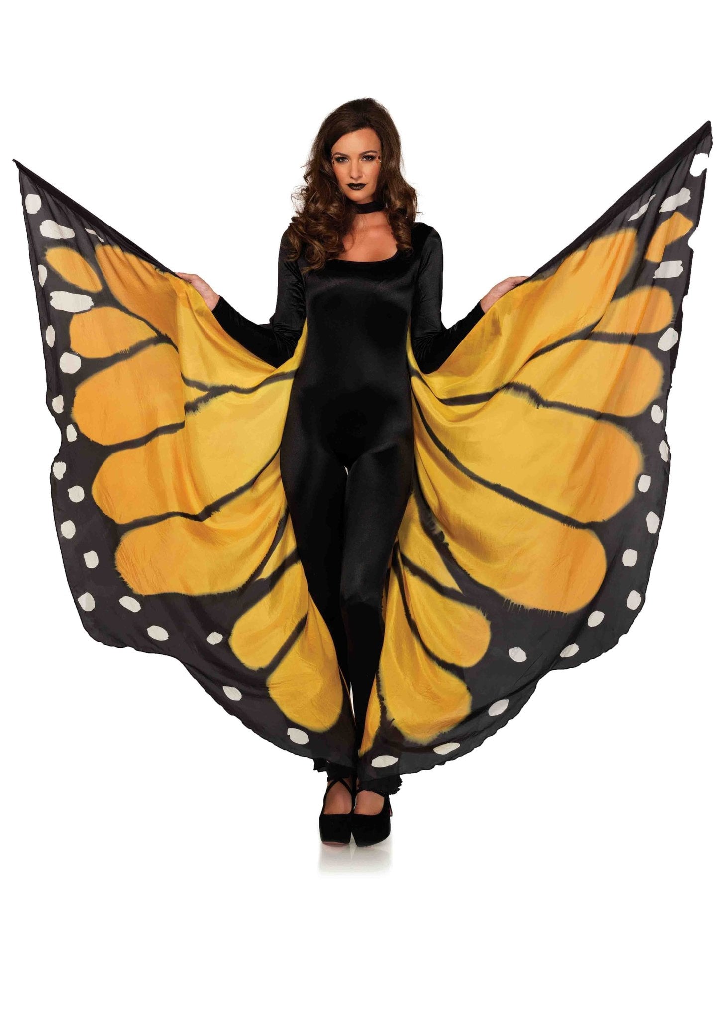 Festival Butterfly Wing Halter Cape - Orange/ - One Size - Black - Time4Task2Toys
